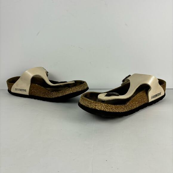 Birkenstock sandals Gizeh white t strap thong womens size 9 - Picture 3 of 7